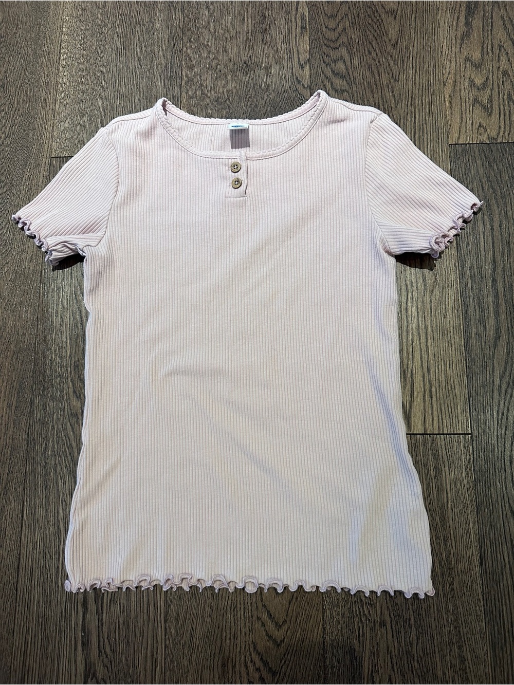 Old Navy Girls' Soft Ribbed Short Sleeve Top - Light Pink